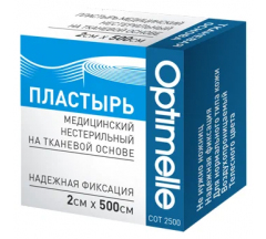 Пластырь мед. Оптимель 1.25х500 см на нетканой основе для чувств. типа кожи беж.