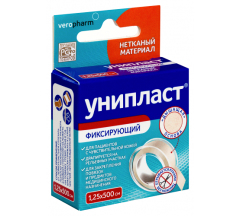 Лейкопластырь 1.25х500 см Унипласт фиксирующий неткан. основа