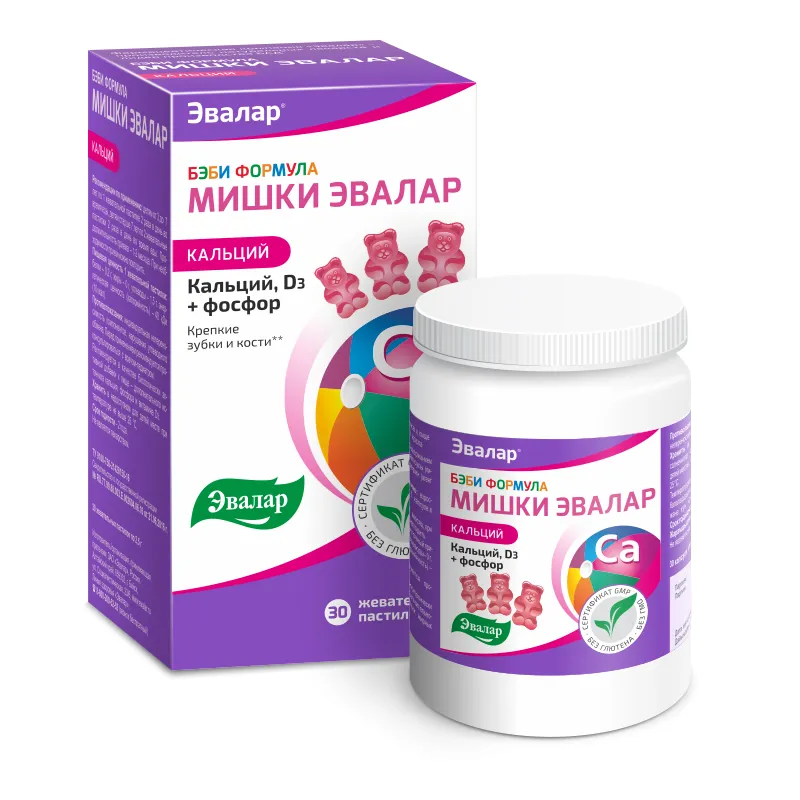 Бэби Формула Мишки Кальций паст. жев. 2,5 г № 30 БАД