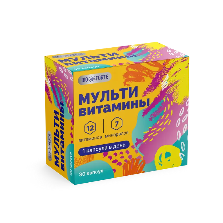 Мультивитаминный комплекс: витамины и минералы для взрослых Биофорте капс. 680 мг № 30 БАД