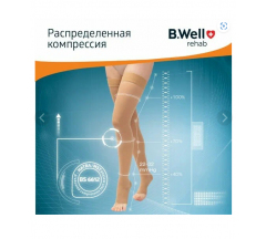 Чулок компрес. до бедра класс II 22-32 мм рт.ст. Ч2-Ч р. 3 черн с откр. мыском